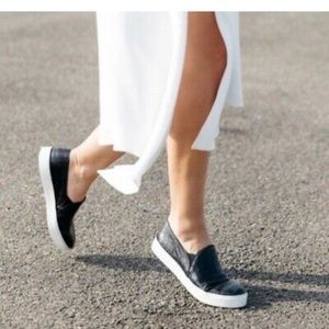 Stuart Weitzman croc nuggets slip on sneakers